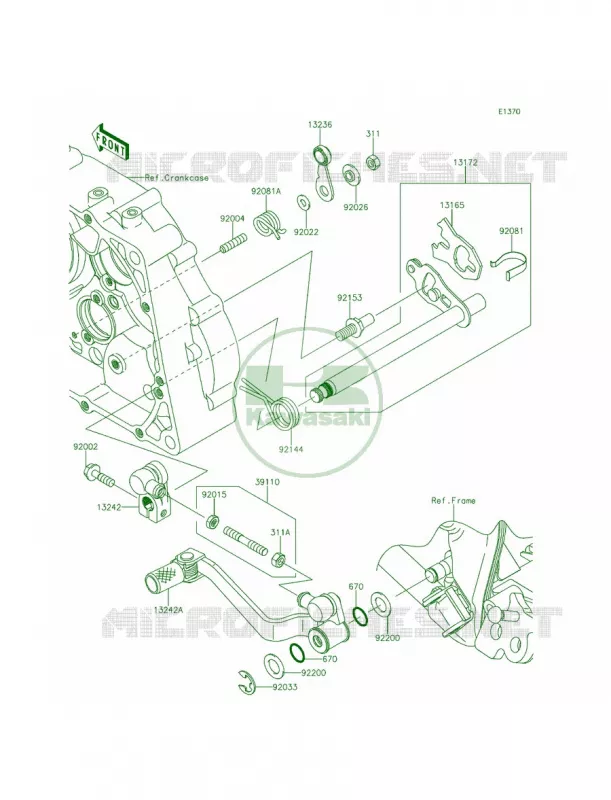 Gear Change Mechanism Kawasaki MOTOS 140 2015 KLX140  KLX140AFF
