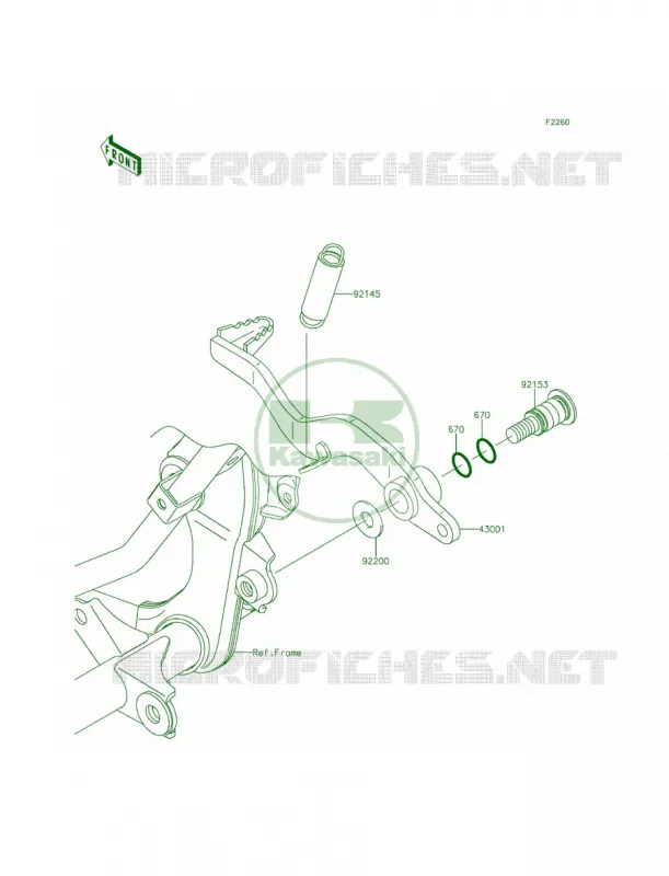 Brake Pedal Kawasaki MOTOS 140 2013 KLX140  KLX140ADF