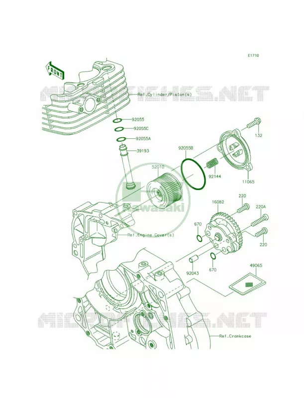 Oil Pump Kawasaki MOTOS 140 2013 KLX140  KLX140ADF