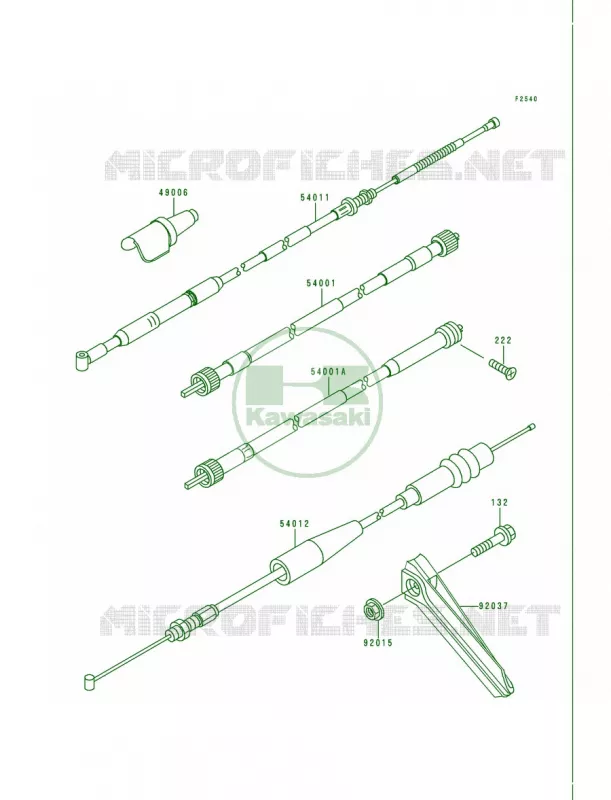 Cable Kawasaki MOTOS 200 1994 KDX200  KDX200-E6
