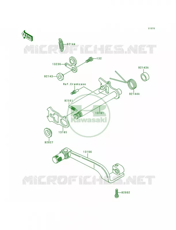 Gear Change Mechanism Kawasaki MOTOS 200 1994 KDX200  KDX200-E6