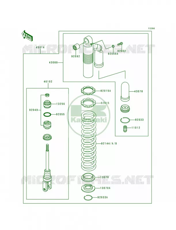 Shock Absorber Kawasaki MOTOS 200 1994 KDX200  KDX200-E6