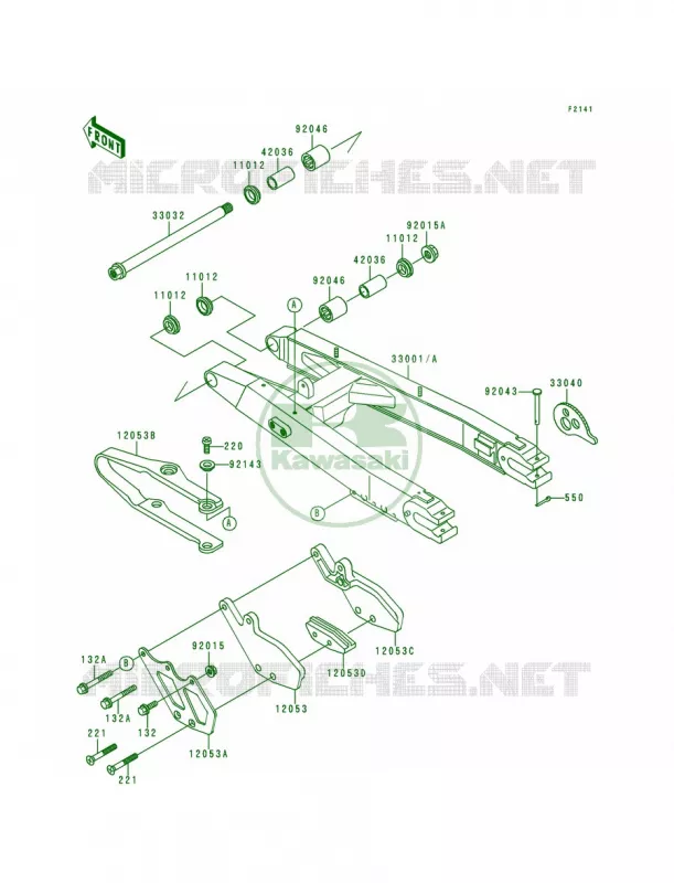 Swing Arm Kawasaki MOTOS 200 1994 KDX200  KDX200-E6