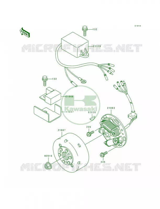 Generator Kawasaki MOTOS 250 1994 KDX250  KDX250-D4