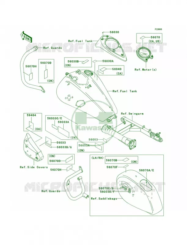 Labels Kawasaki MOTOS 1600 2007 Vulcan 1600 Nomad  VN1600D7F