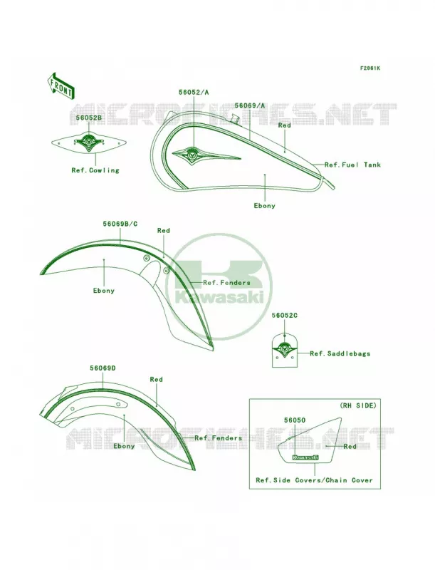 DecalsRedEbonyDAF Kawasaki MOTOS 900 2007 Vulcan 900 Classic LT  VN900D7F