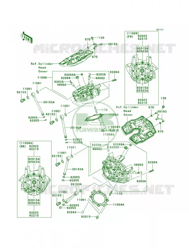 Cylinder Head Kawasaki MOTOS 2000 2006 Vulcan 2000 Classic LT  VN2000F6F