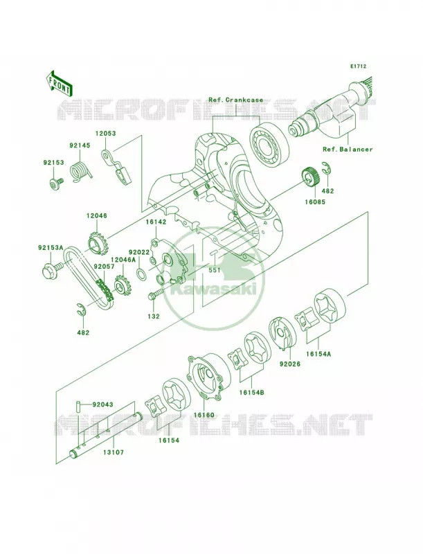 Oil Pump Kawasaki MOTOS 2000 2006 Vulcan 2000 Classic LT  VN2000F6F