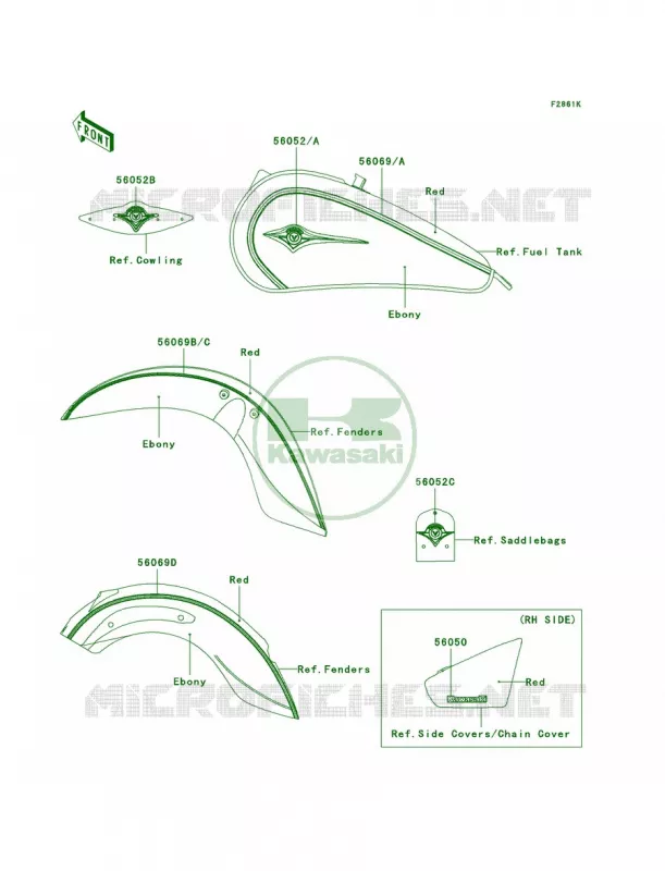 DecalsRedEbonyDAF Kawasaki MOTOS 900 2006 Vulcan 900 Classic LT  VN900D6F