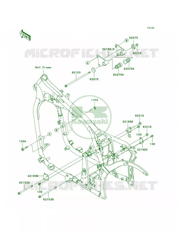 Engine Mount Kawasaki MOTOS 900 2006 Vulcan 900 Classic LT  VN900D6F