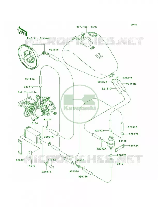 Fuel Evaporative SystemCA Kawasaki MOTOS 1500 2002 Vulcan 1500 Nomad Fi  VN1500-L3