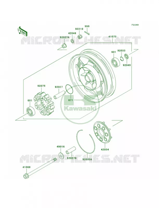 Rear WheelChain Kawasaki MOTOS 1500 2002 Vulcan 1500 Nomad Fi  VN1500-L3