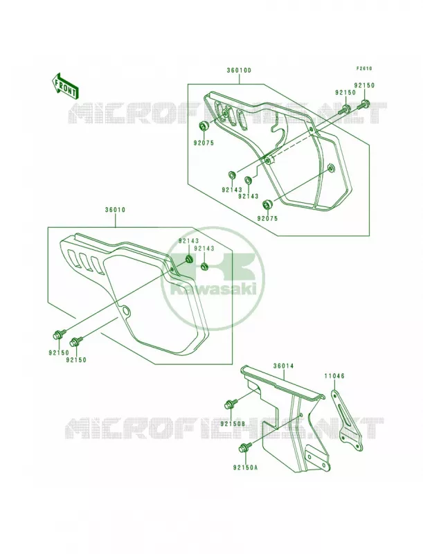 Side CoverChain Case Kawasaki MOTOS 200 1993 KDX200  KDX200-E5