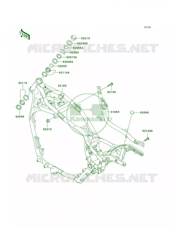 Frame Kawasaki MOTOS 1500 2001 Vulcan 1500 Nomad Fi  VN1500-L2