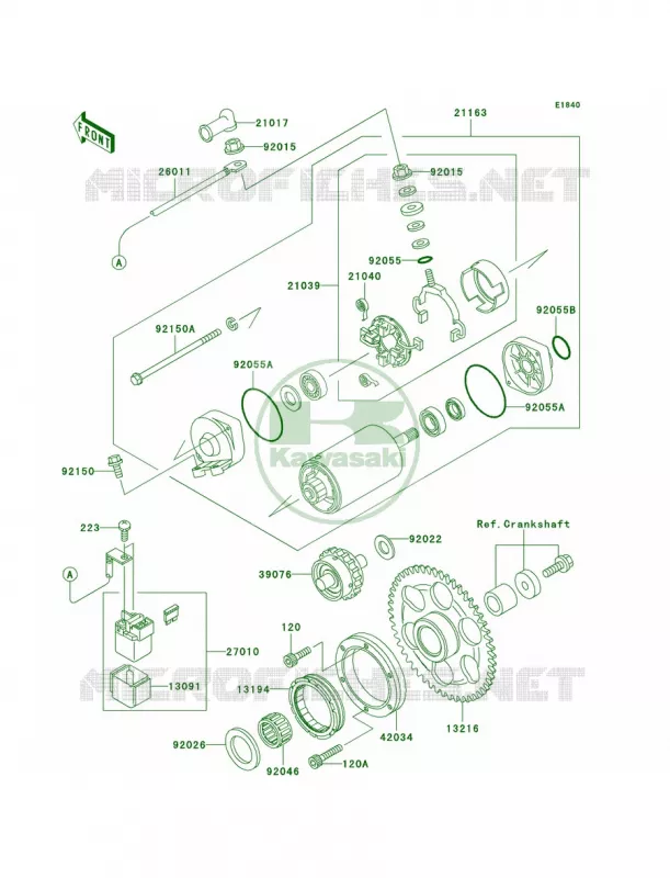 Starter Motor Kawasaki MOTOS 1500 2001 Vulcan 1500 Nomad Fi  VN1500-L2