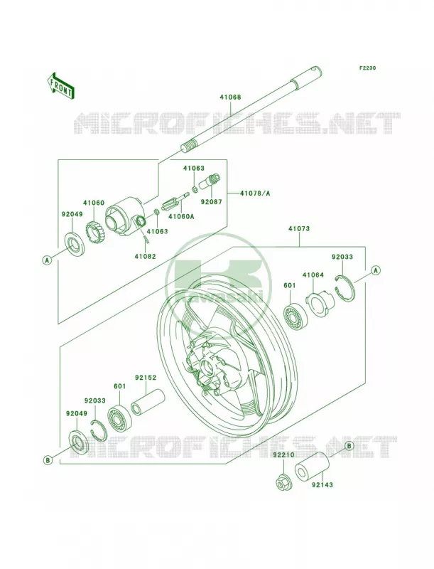 Front Wheel Kawasaki MOTOS 1500 2000 Vulcan 1500 Nomad  VN1500-G2A