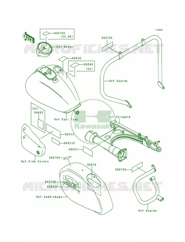Labels Kawasaki MOTOS 1500 2000 Vulcan 1500 Nomad Fi  VN1500-L1