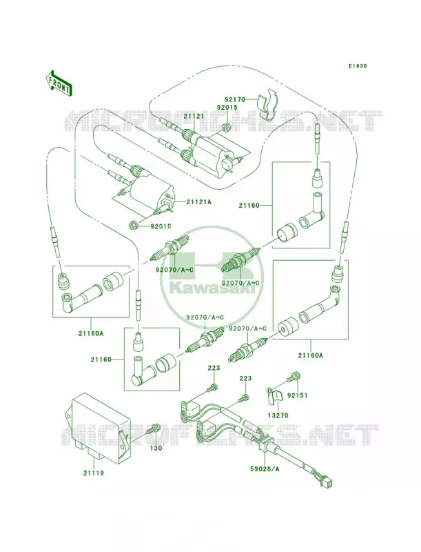 Ignition System Kawasaki MOTOS 1500 1999 Vulcan 1500 Nomad  VN1500-G1A
