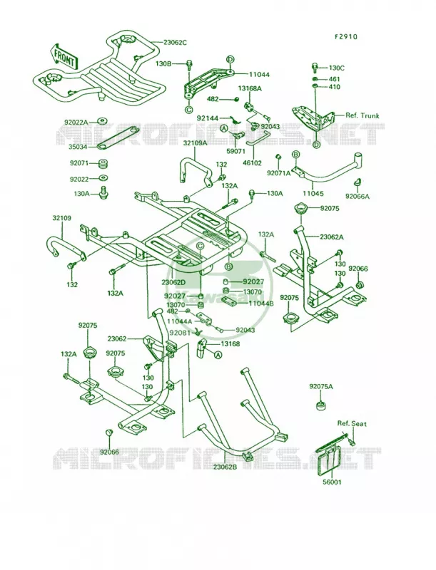 AccessoryTrunk Bracket Kawasaki MOTOS 1200 1994 Voyager XII  ZG1200-B8