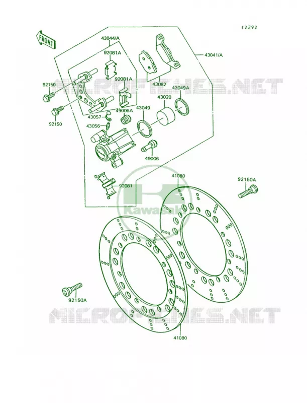 Front Brake Kawasaki MOTOS 1200 1994 Voyager XII  ZG1200-B8
