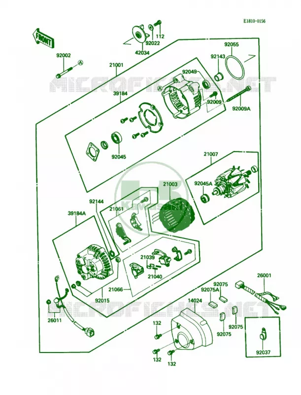 Generator Kawasaki MOTOS 1200 1990 Voyager XII  ZG1200-B4