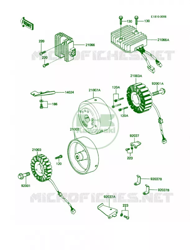 Generator Kawasaki MOTOS 1300 1987 Voyager  ZN1300-A5