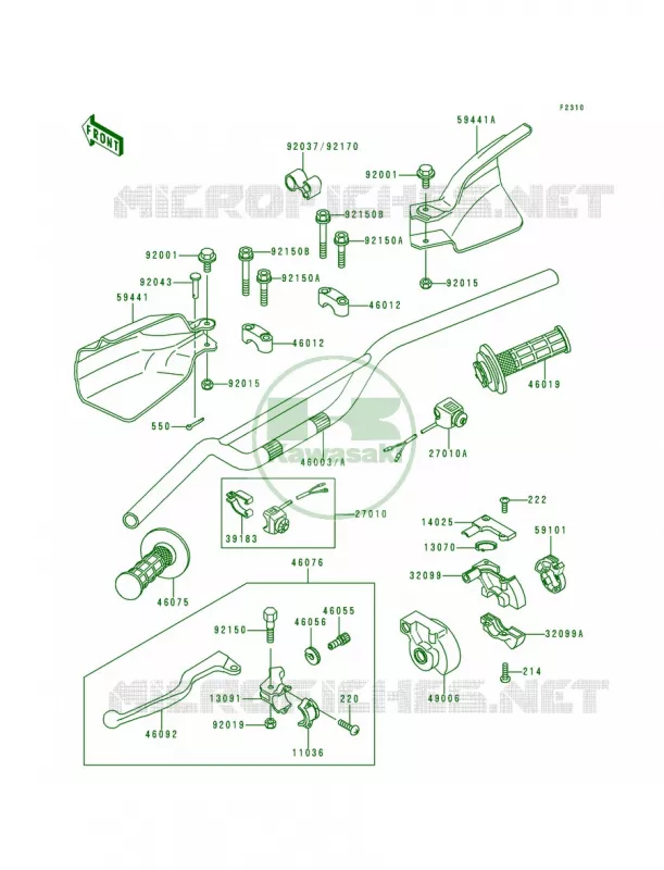 Handlebar Kawasaki MOTOS 200 1992 KDX200  KDX200-E4