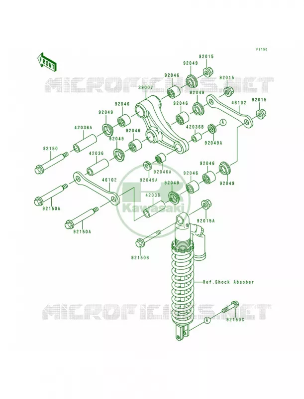 Suspension Kawasaki MOTOS 200 1992 KDX200  KDX200-E4