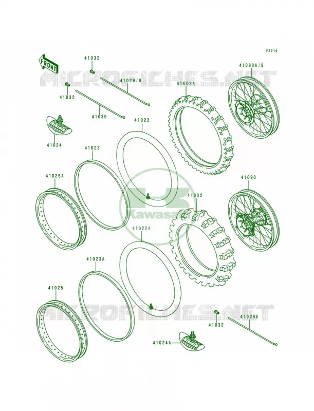 Tire Kawasaki MOTOS 200 1992 KDX200  KDX200-E4