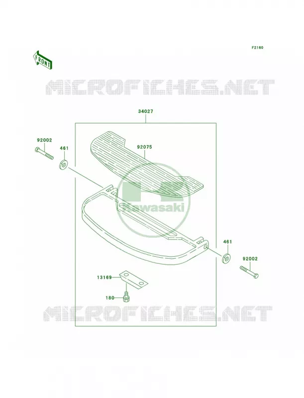 Footrests Kawasaki MOTOS 1000 2005 Police 1000  KZ1000-P24