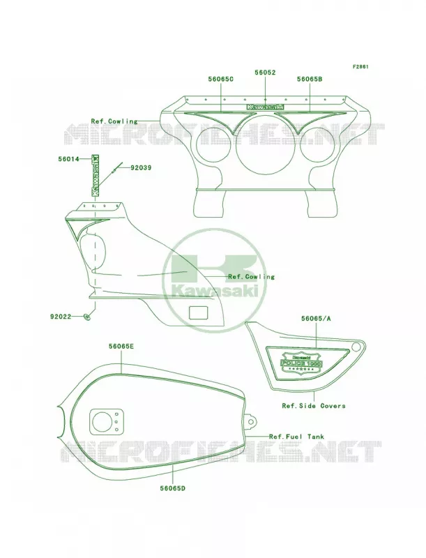 Decals Kawasaki MOTOS 1000 2003 Police 1000  KZ1000-P22