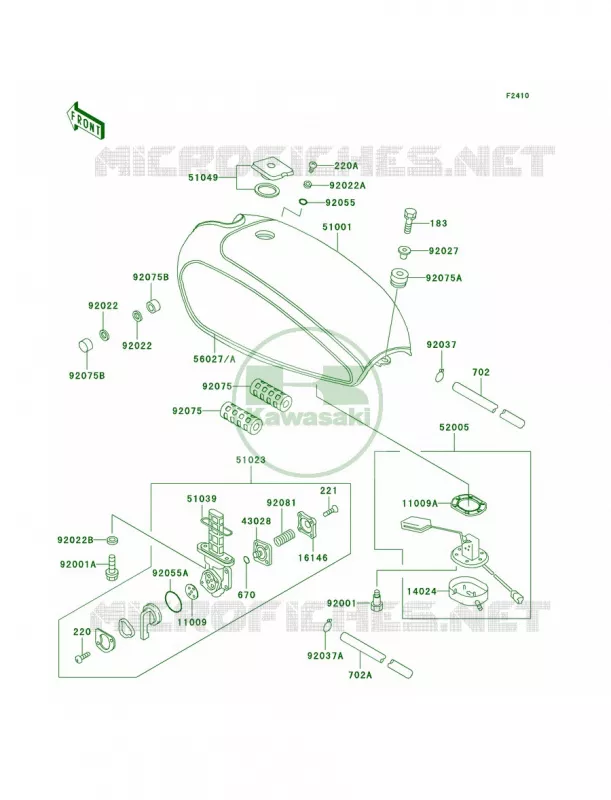 Fuel TankP20 Kawasaki MOTOS 1000 2002 Police 1000  KZ1000-P21