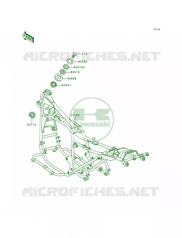 Frame Kawasaki MOTOS 1000 1999 Police 1000  KZ1000-P18