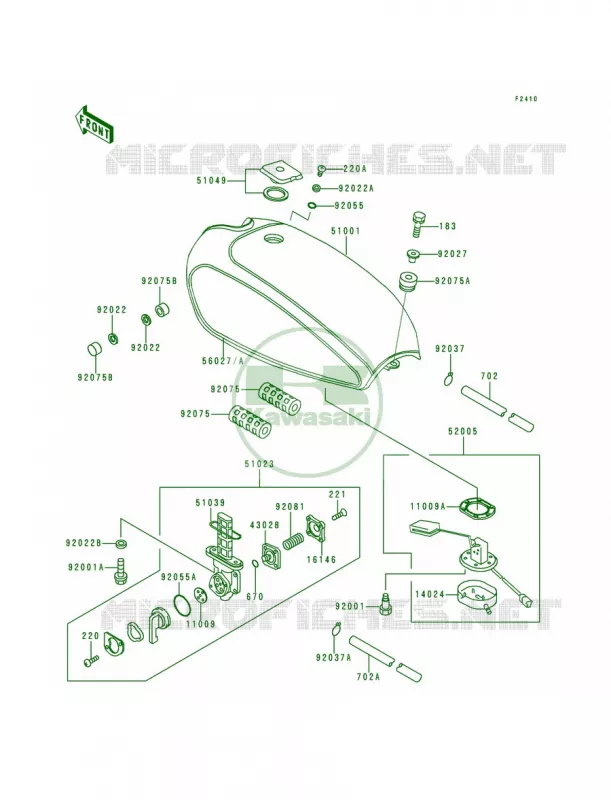 Fuel Tank Kawasaki MOTOS 1000 1999 Police 1000  KZ1000-P18