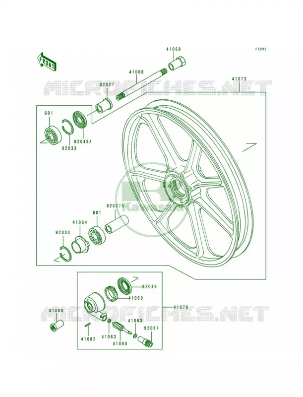 Front Wheel Kawasaki MOTOS 1000 1998 Police 1000  KZ1000-P17