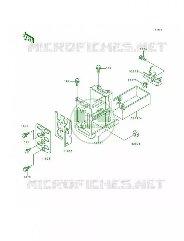 Battery Case Kawasaki MOTOS 1000 1997 Police 1000  KZ1000-P16