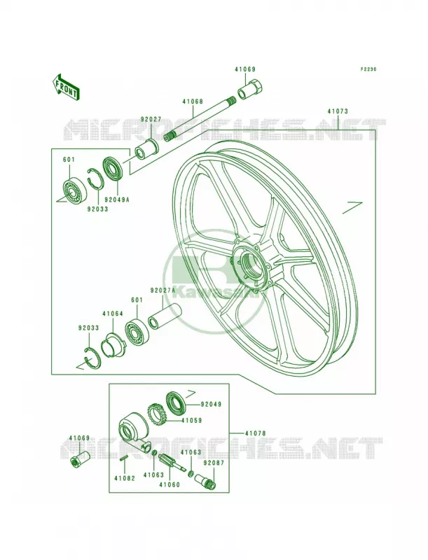 Front Wheel Kawasaki MOTOS 1000 1997 Police 1000  KZ1000-P16