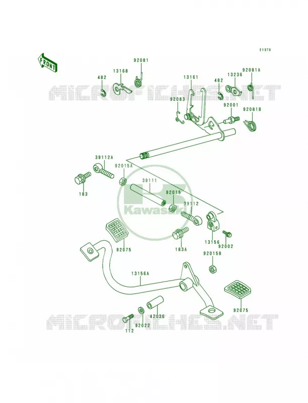 Gear Change Mechanism Kawasaki MOTOS 1000 1997 Police 1000  KZ1000-P16