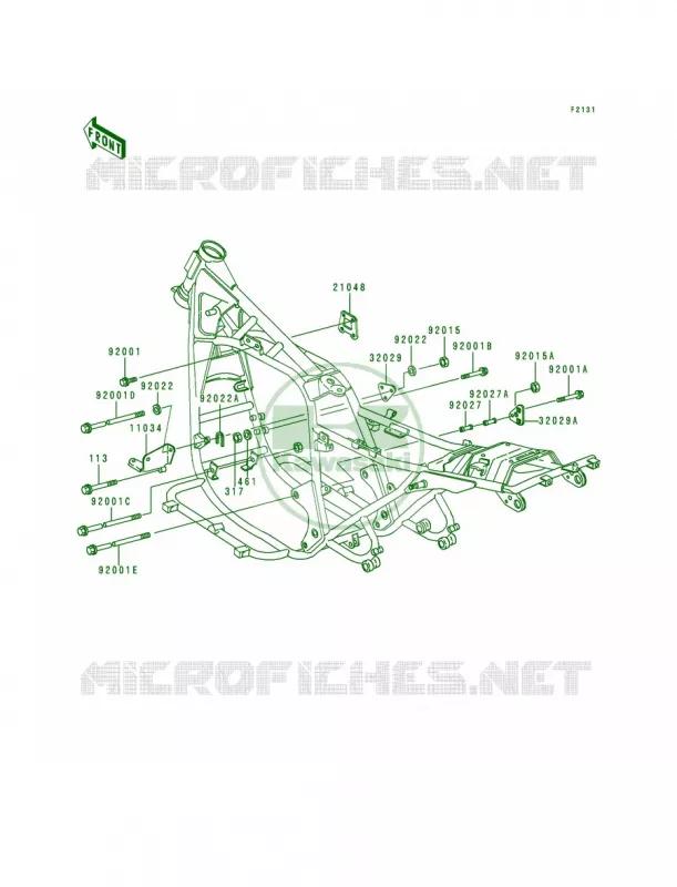 Frame Fittings Kawasaki MOTOS 1000 1996 Police 1000  KZ1000-P15