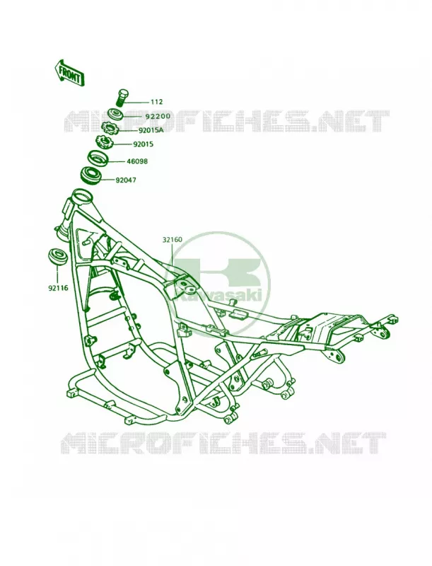 Frame Kawasaki MOTOS 1000 1995 Police 1000  KZ1000-P14