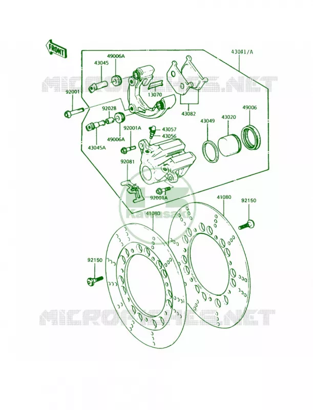 Front Brake Kawasaki MOTOS 1000 1995 Police 1000  KZ1000-P14