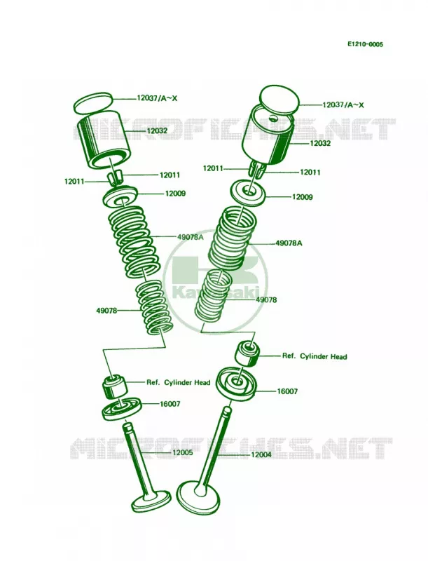 Valves Kawasaki MOTOS 1000 1995 Police 1000  KZ1000-P14