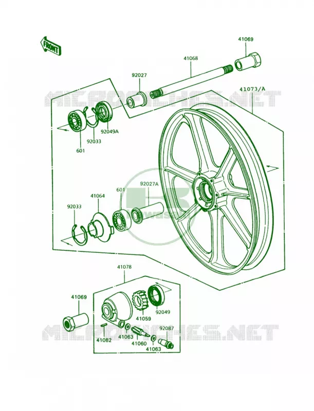 Front Wheel Kawasaki MOTOS 1000 1994 Police 1000  KZ1000-P13
