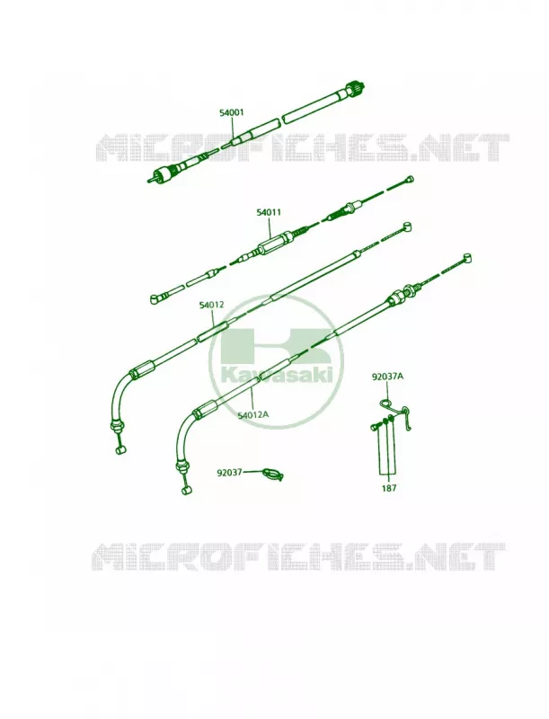 Cables Kawasaki MOTOS 1000 1993 Police 1000  KZ1000-P12
