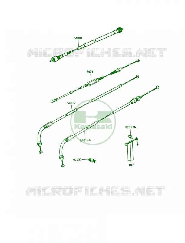 Cables Kawasaki MOTOS 1000 1992 Police 1000  KZ1000-P11
