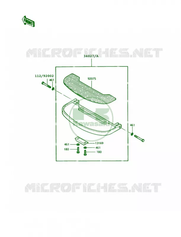 Footrests Kawasaki MOTOS 1000 1992 Police 1000  KZ1000-P11