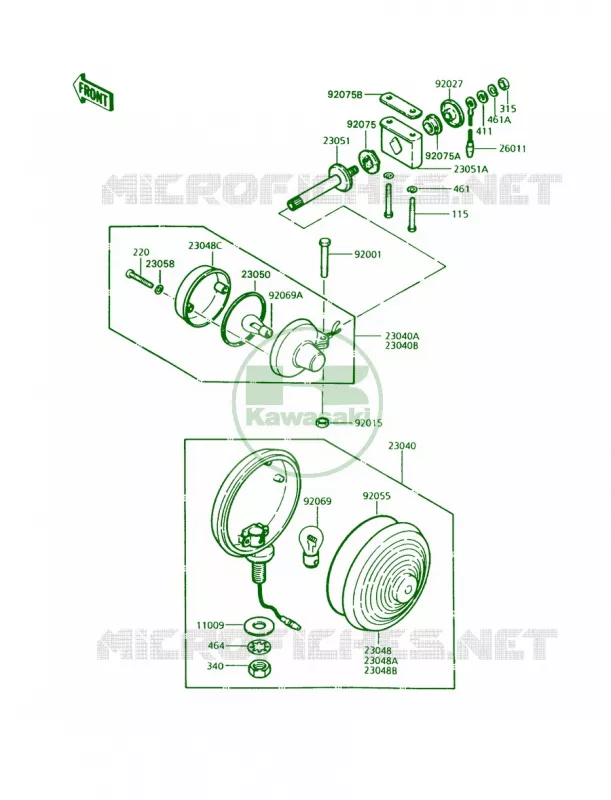 Turn Signals Kawasaki MOTOS 1000 1992 Police 1000  KZ1000-P11
