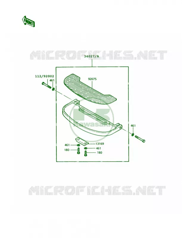 Footrests Kawasaki MOTOS 1000 1991 Police 1000  KZ1000-P10