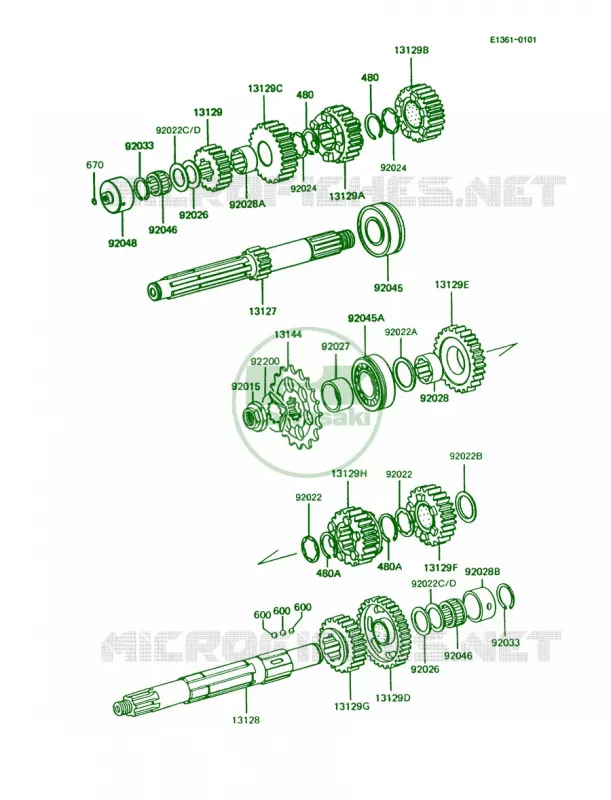 Transmission Kawasaki MOTOS 1000 1991 Police 1000  KZ1000-P10
