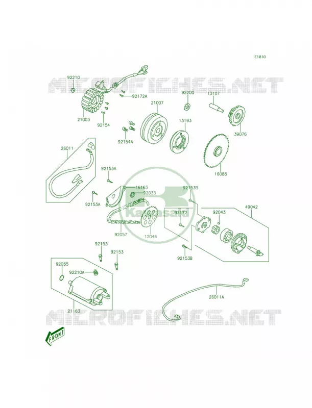 Generator Kawasaki QUAD 300 2014 Brute Force 300  KVF300CEF